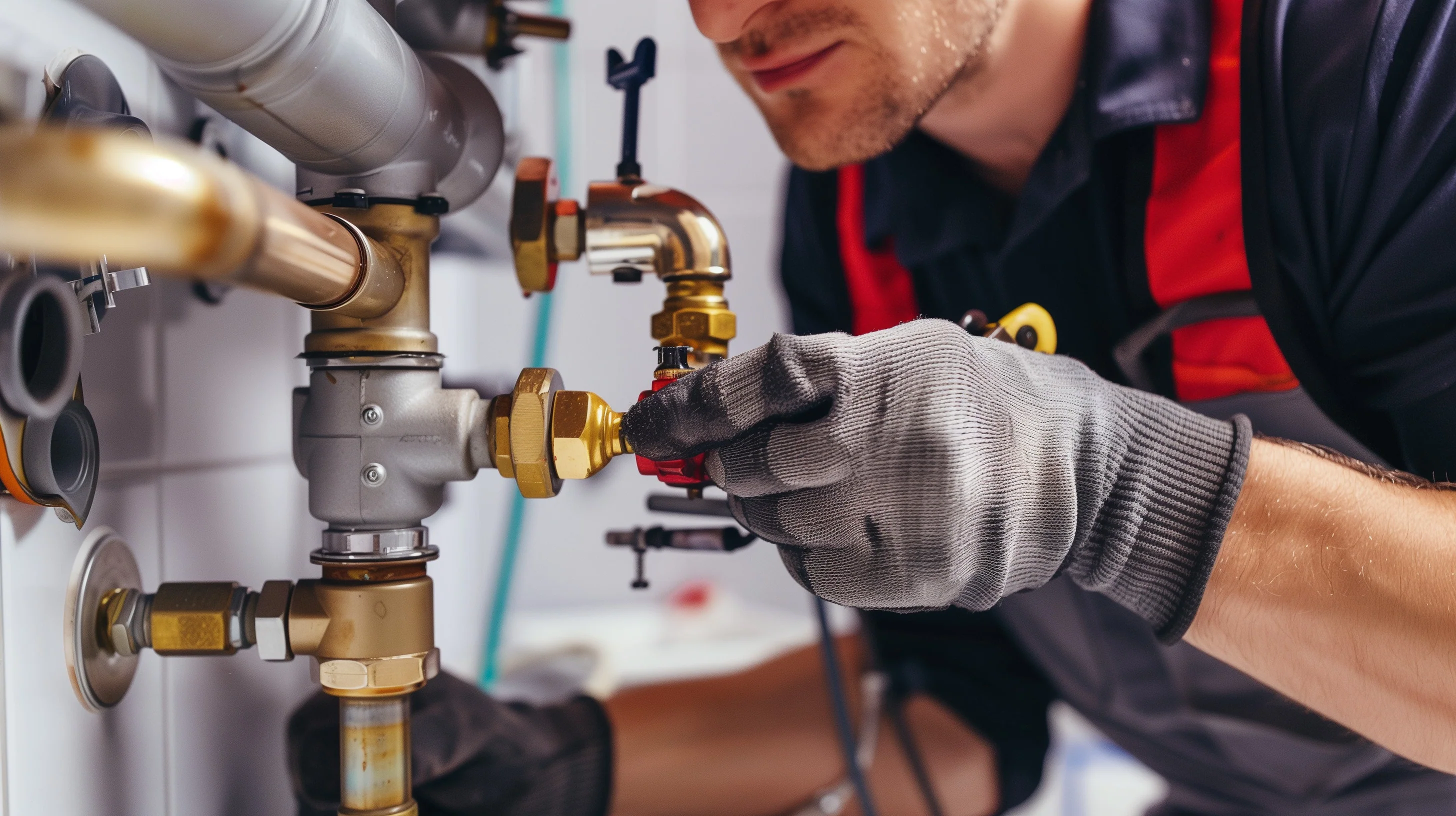 Plumber preparing professional tools for a repair and installation service